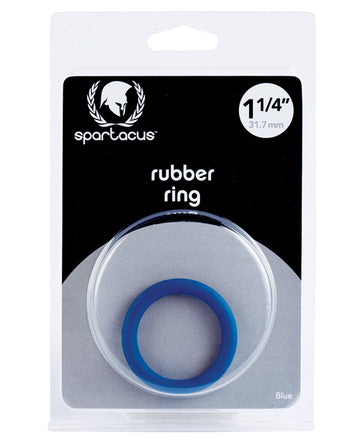 Spartacus BSPR-21 Rubber Cock Ring, 1.25" Diameter, Blue