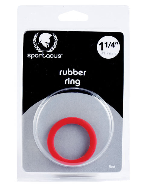 Spartacus BSPR-36 Rubber Cock Ring, 1.25", Red