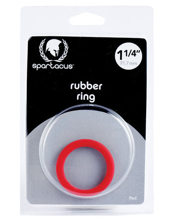 Spartacus BSPR-36 Rubber Cock Ring, 1.25", Red