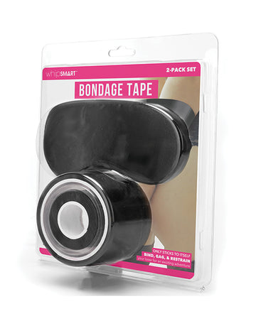 Xgen WS1060-BLK Whipsmart Bondage Tape, Black, PVC, Self-adhesive
