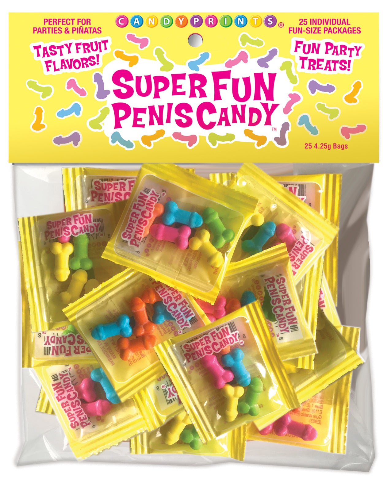 Candyprints CP.900 Super Fun Penis Candy, Bag of 25, Fruit Flavored