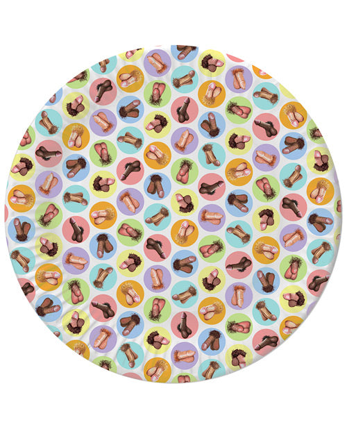 Little Genie and Candyprints 3639 Mini-Penis Plates, 8 Count, 7-Inch, Paper