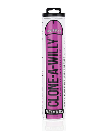 Clone-A-Willy 82067 Vibrating Dildo Kit, Neon Purple, 2.5"x11" Tube
