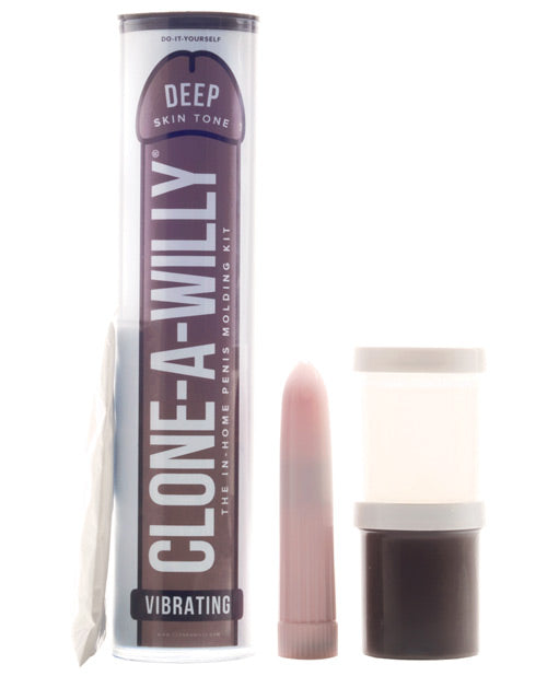 Clone-A-Willy 7878 Kit Vibrating, Silicone, Deep Tone, 2.5" W x 11" H Tube