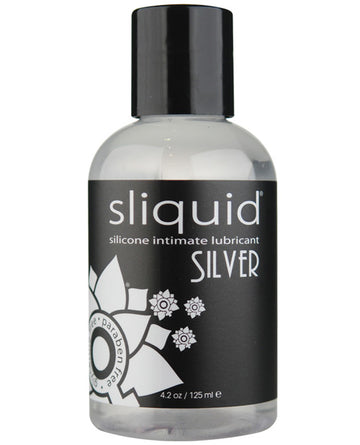 Sliquid Silver Premium Silicone Lubricant, 4.2 fl oz – Glycerin & Paraben Free