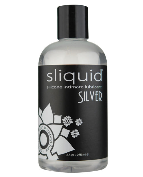 Sliquid Naturals Silver Silicone Lubricant, 8.5 oz – Glycerin & Paraben Free