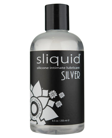 Sliquid Naturals Silver Silicone Lubricant, 8.5 oz – Glycerin & Paraben Free