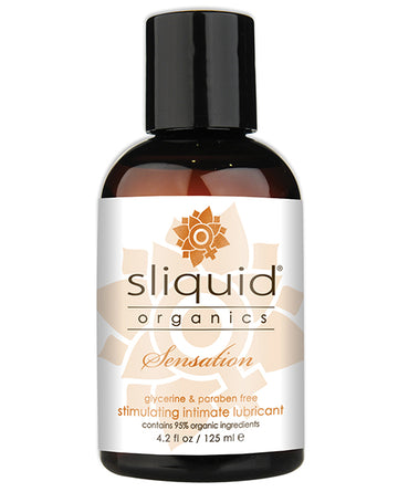 Sliquid 43 Organics Sensation Lubricant, 4.2 oz Water-Based Warming