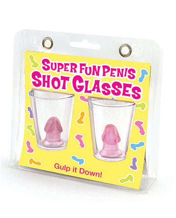 Little Genie CP.1056 Penis Shot Glasses, Set of 2, Plastic