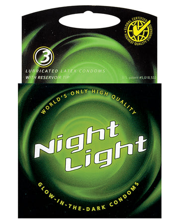Paradise Marketing 12003 Night Light Glow Condoms - Box of 3