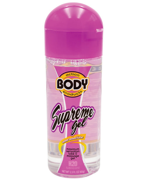 Body Action Products BAS20 Supreme Water Based Gel, 2.3 oz Bottle