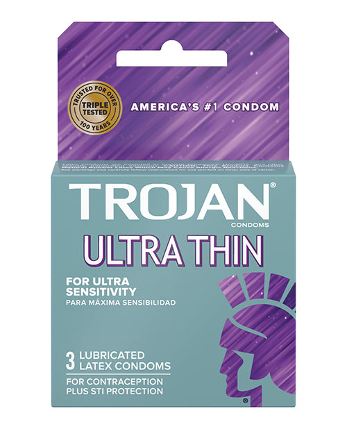 Paradise Marketing 92620 Trojan Ultra Thin Lubricated Condoms, 3 Pack