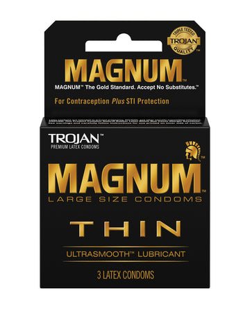 Paradise Marketing 64603 Trojan Magnum Thin Condoms, Large Latex (3pk)