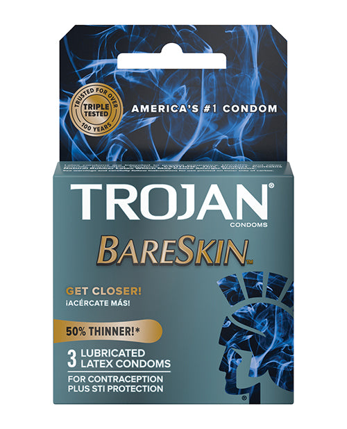 Paradise Marketing 95705 Trojan Bareskin Condoms, Ultra-Thin Latex
