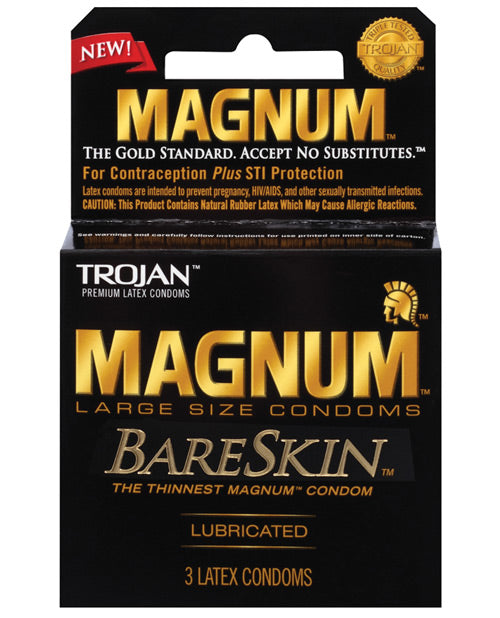 Paradise Marketing 22888 Trojan Magnum Bareskin Condoms, Large Size, Extra Thin