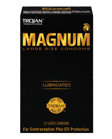 Paradise Marketing 64214 Trojan Magnum Condoms, Box of 12, Large