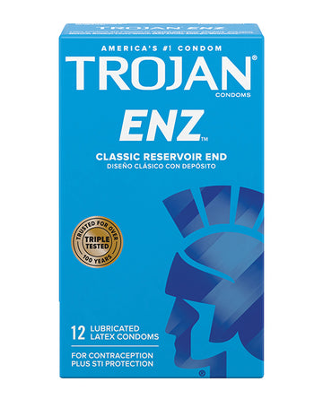 Paradise Marketing 93752 Trojan Enz Lubricated Condoms, Latex, Box of 12