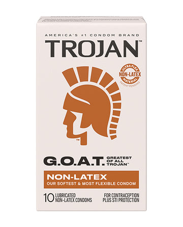 Paradise Marketing 80014 Trojan G.O.A.T. Non-Latex Condoms, Box of 10