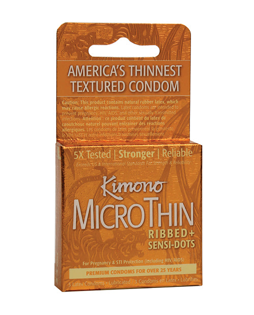 Paradise Marketing 1616907003 Kimono Textured Ribbed Condoms