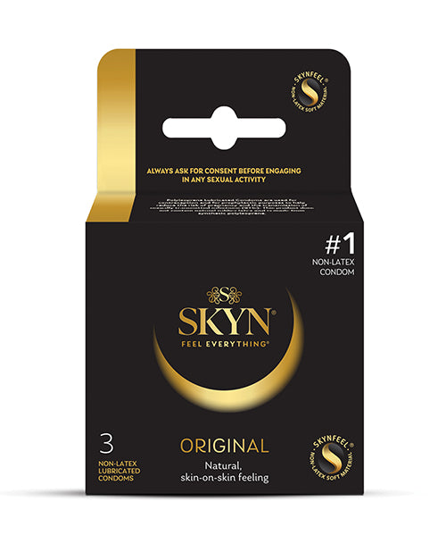 Paradise Marketing Lifestyles SKYN Original Non-Latex Polyisoprene Condoms, 3ct