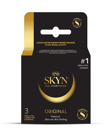 Paradise Marketing Lifestyles SKYN Original Non-Latex Polyisoprene Condoms, 3ct