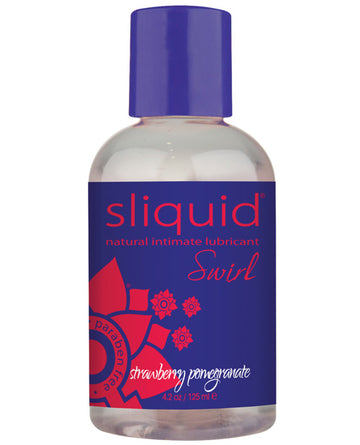 Sliquid 14 Naturals Swirl Lubricant, Strawberry Pomegranate, 4.2 oz