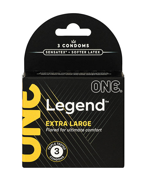 ONE 11406C Legend XL Condoms, Latex, 56mm Wide, 207mm Long, 3-Pack
