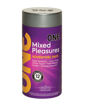 Paradise Marketing Mixed Pleasures Condoms, 12 Count, Latex, Assorted Styles