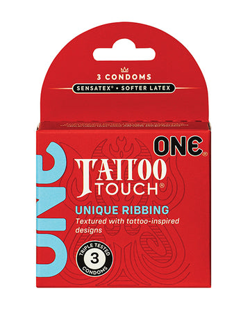 Paradise Marketing 112006C One Tattoo Touch Condoms, Latex, 3-Pack