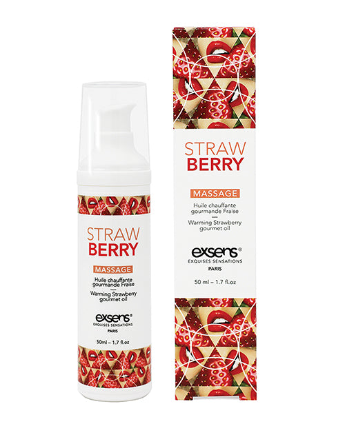Exsens HMC003.12 Warming Massage Oil, Strawberry Flavored