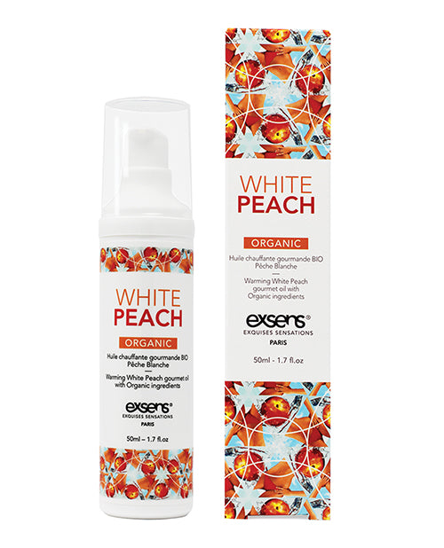 Exsens D466 Organic Massage Oil - White Peach, 50ml Warming
