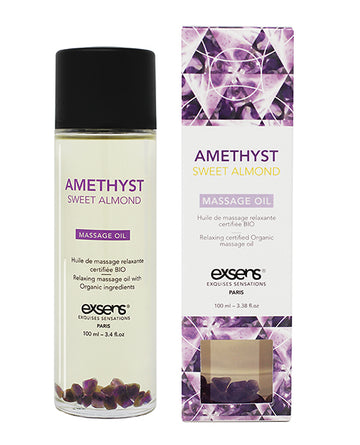 Exsens HMB004.24 Amethyst Crystal Organic Massage Oil - Natural