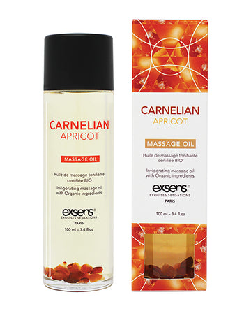 Exsens D396 Carnelian Apricot Organic Crystal Massage Oil, 100% Natural