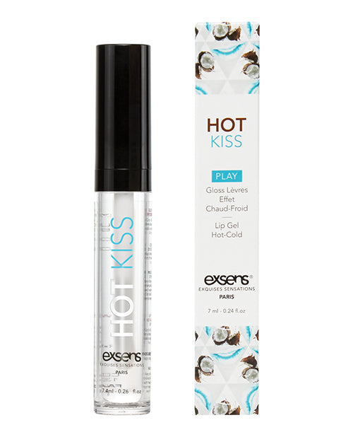 Exsens D803 Hot Kiss Play Lip Gloss, Coconut, Warming, Tingling, Vegan