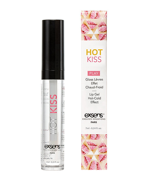 Exsens D802 Hot Kiss Play Lip Gloss, Strawberry, Warming/Tingling