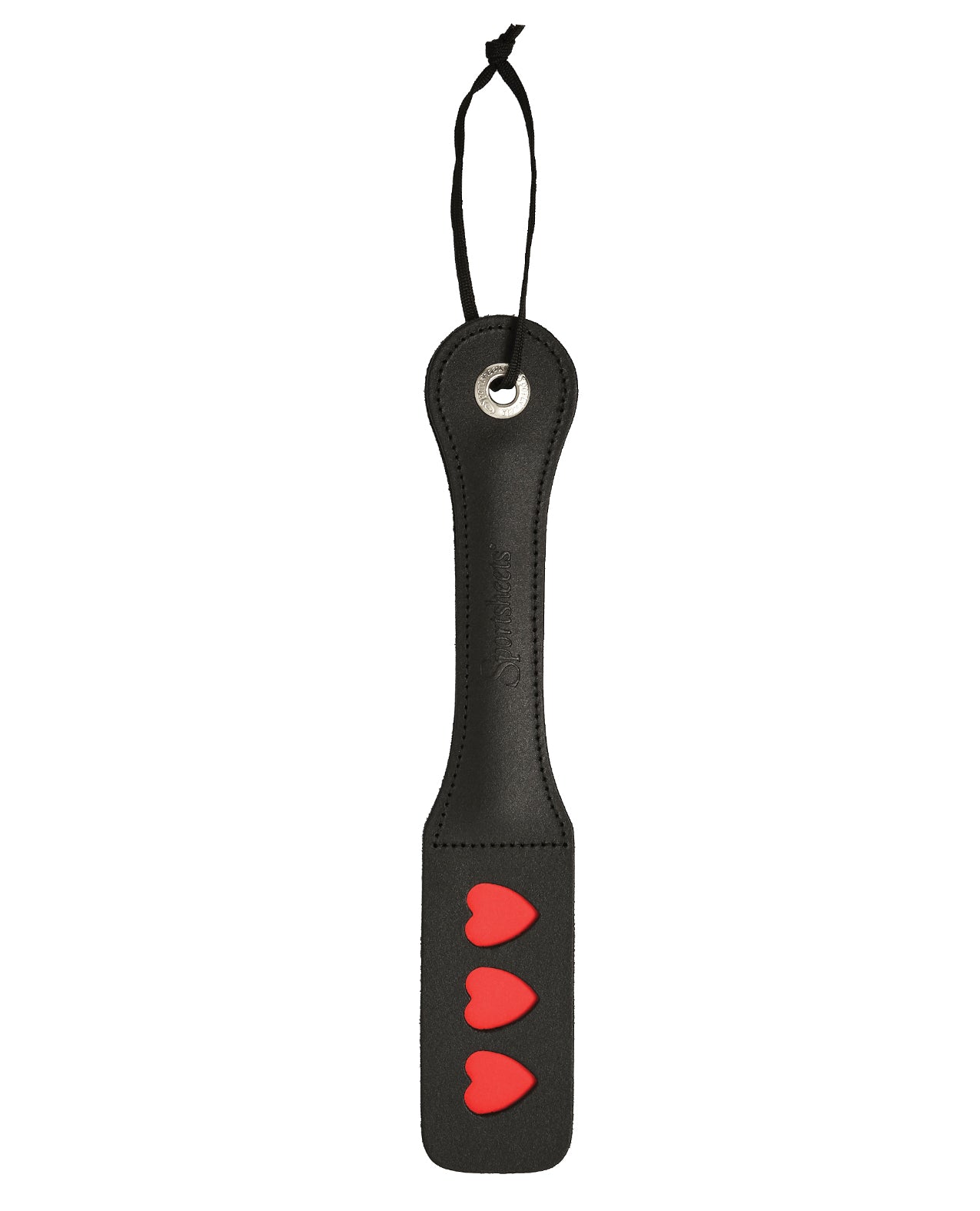 Sportsheets International SS90201 Black Leather Heart Paddle, 12-Inch