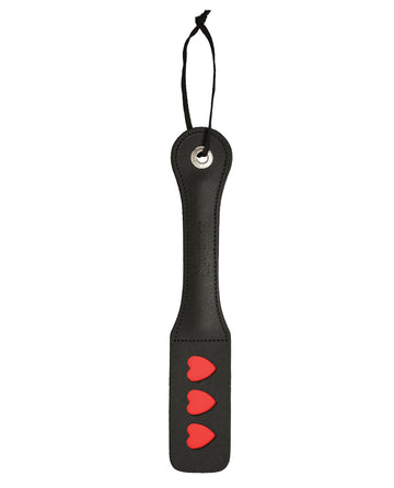 Sportsheets International SS90201 Black Leather Heart Paddle, 12-Inch