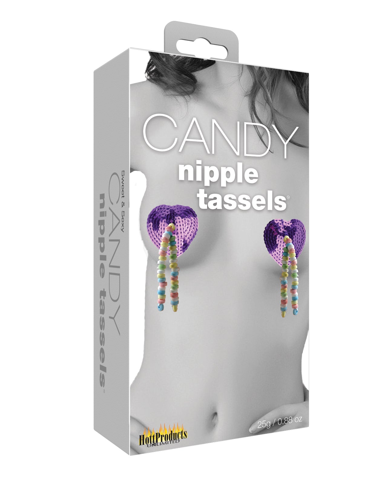 Hott Products SF-FD124 Candy Nipple Tassels, 2.75" Diameter, 5" Tassel Length