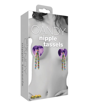 Hott Products SF-FD124 Candy Nipple Tassels, 2.75" Diameter, 5" Tassel Length