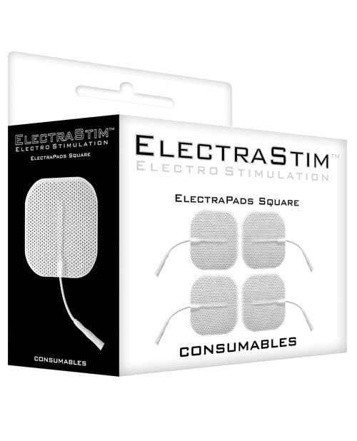 Electrastim EM2118 Square Self Adhesive Pads, Pack of 4