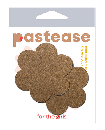 Pastease Basic Daisy Suede Flower Breast Petals, Tan – 1 Pair