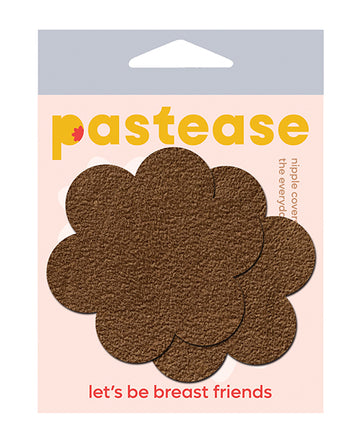 Pastease FLR-ND-DK Basic Daisy Suede Flower Breast Petals, Brown