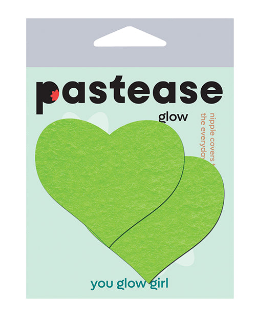 Pastease HRT-GLW Heart Glow In The Dark Applique, Green