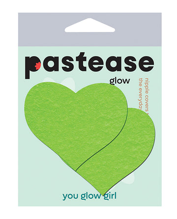 Pastease HRT-GLW Heart Glow In The Dark Applique, Green