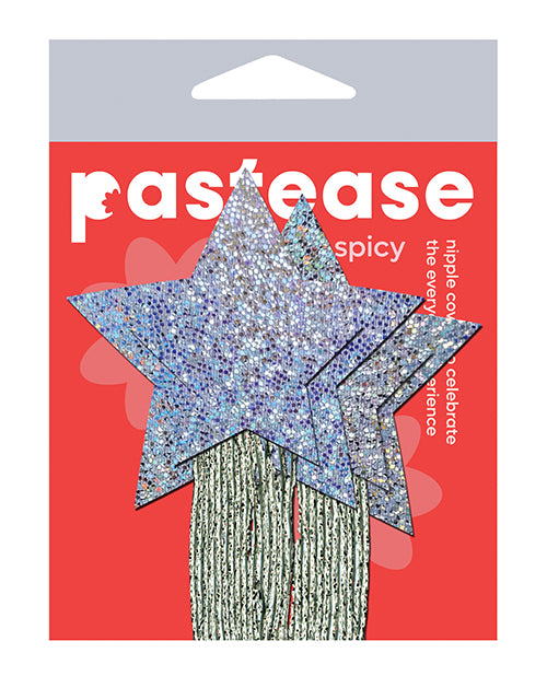 Pastease STR-TAS-GLT-SL Glitter Tassle Stars, Silver, One Size