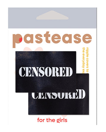 Pastease CEN-BK Censored Pastie, Black/White O/S