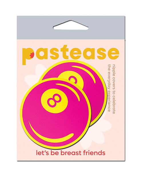 Pastease 8BAL-NPK 8-Ball Breast Pasties, Neon Pink/Yellow, Adhesive, 2.5"