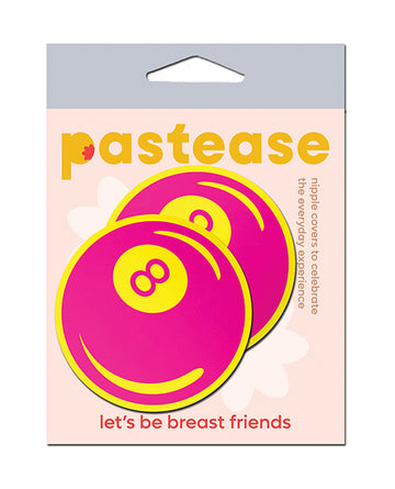 Pastease 8BAL-NPK 8-Ball Breast Pasties, Neon Pink/Yellow, Adhesive, 2.5"