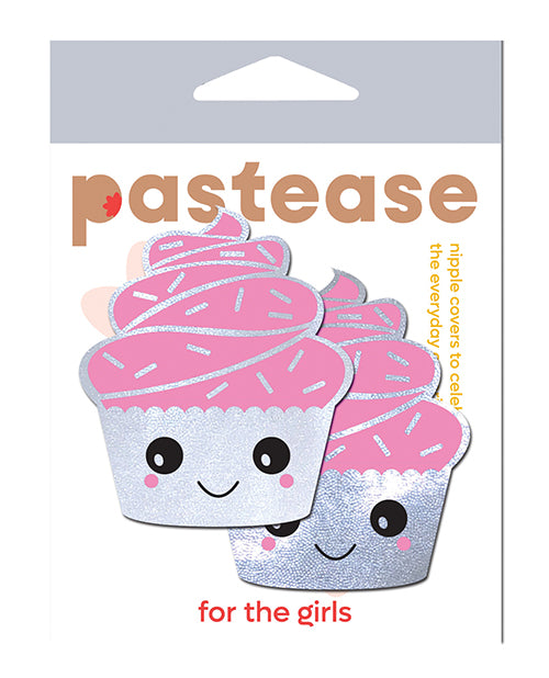Pastease CUP-KWI Cupcake Glittery Frosting Nipple Pastie, White O/S