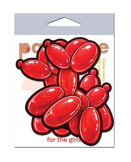Pastease BAML-RD Balloon Animal Breast Pasties, Red, 3.7" x 3.7"